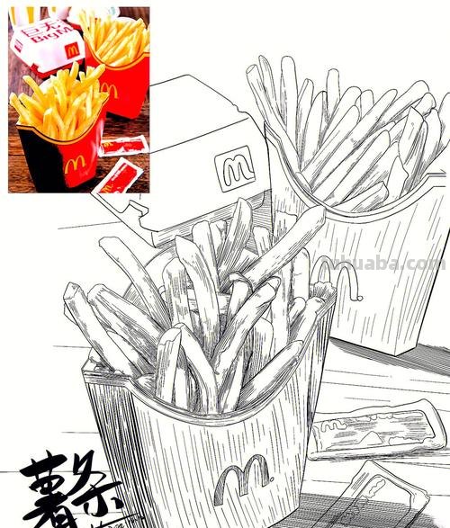 薯条怎么画简笔画图片 薯条素描绘画方法？