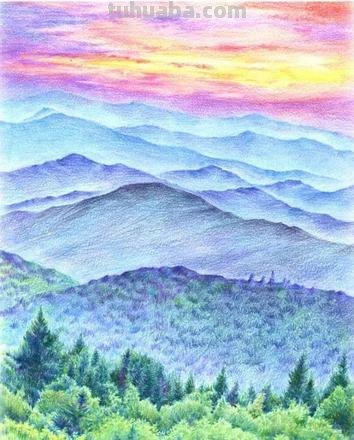 素描风景画怎么画彩铅 用铅笔画风景画方法？