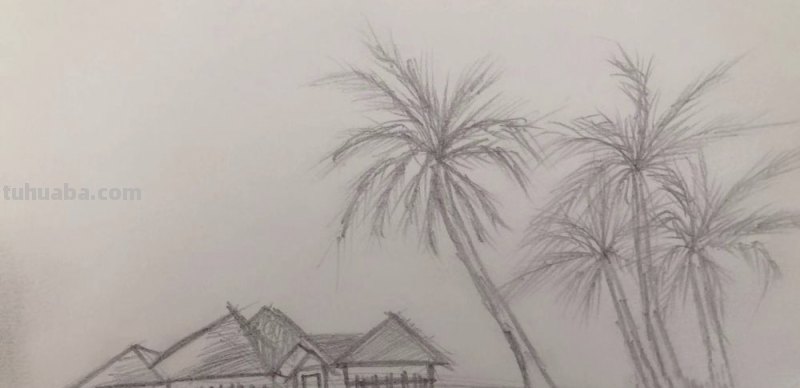 素描风景画怎么画彩铅 用铅笔画风景画方法？
