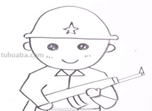 怎么画军人简笔画图片 如何简笔画一个军人？