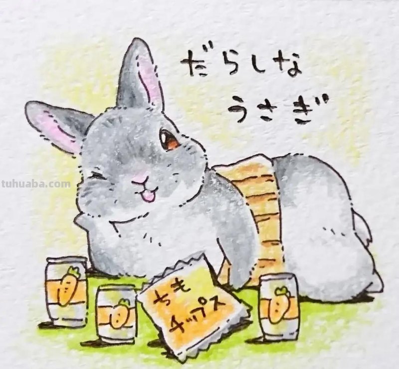 350张超Q的兔子简笔画，可爱得不要不要的~绝对够用一辈子了