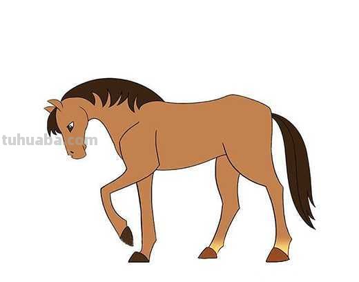 曲洲老师画卡通：少儿简笔画系列-彩色的马