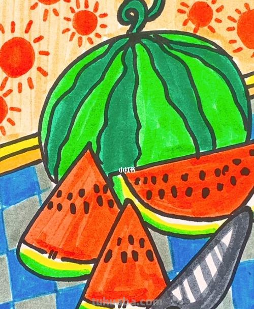 【西瓜色彩画 | 画出夏日的清凉】 