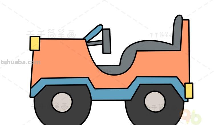小车车简笔画来一波～拖拉机呀～小火车～