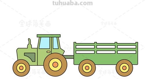 小车车简笔画来一波～拖拉机呀～小火车～