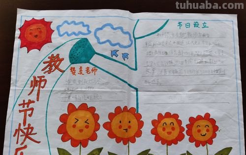 怎么画感恩的手抄报图片 教师节手抄报怎么画？