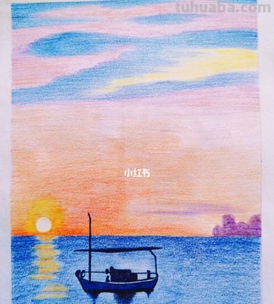 用彩铅画夕阳美景怎么画 怎么用彩铅画夕阳下的树？