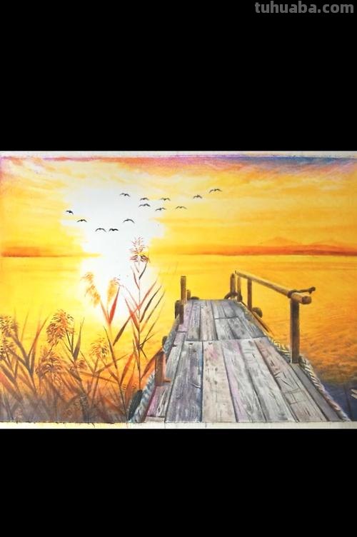 用彩铅画夕阳美景怎么画 怎么用彩铅画夕阳下的树？