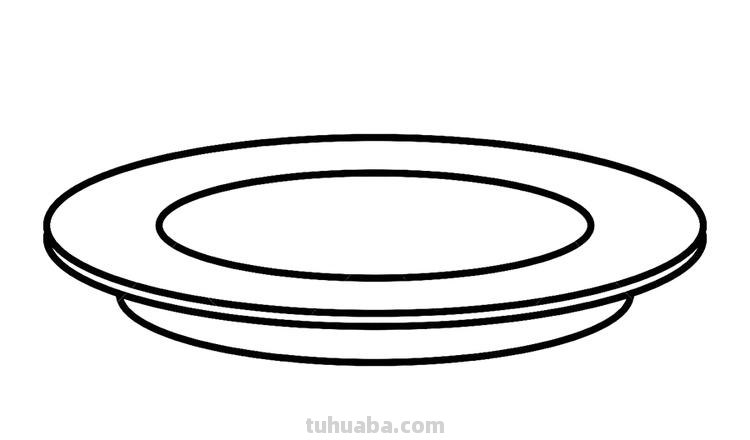 盘子怎么画简笔画图片 怎样画盘子最简单的图案?