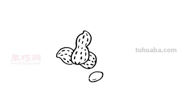 用彩铅画立体花生怎么画 【花生简笔画怎么画】花生的画法？