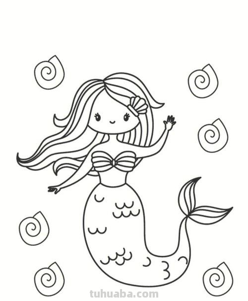 美人鱼简笔画怎么画 简笔画美人鱼的画法？