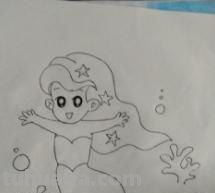 美人鱼简笔画怎么画 简笔画美人鱼的画法？