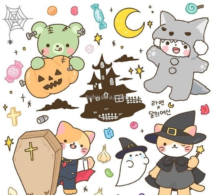 敲治愈的小动物简笔画素材