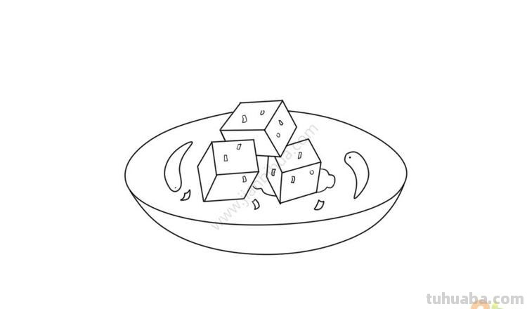 豆腐怎么画简笔画图片 豆腐笔画？