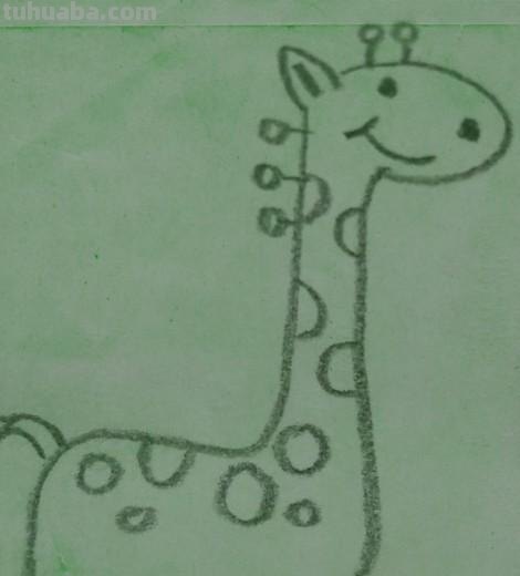 怎么画长颈鹿简笔画 一二三年级画长颈鹿？
