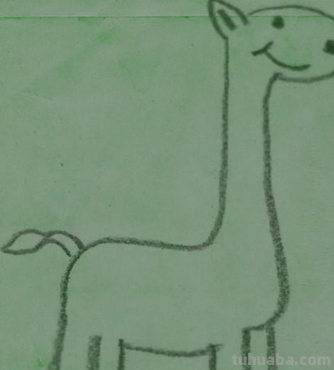 怎么画长颈鹿简笔画 一二三年级画长颈鹿？