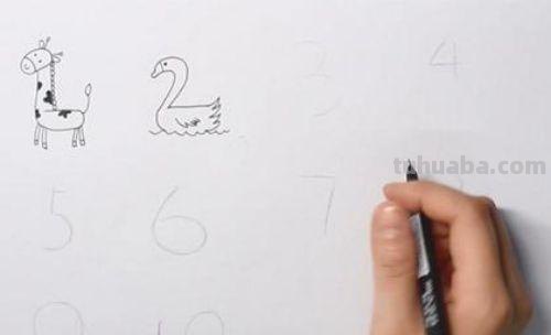 怎么画长颈鹿简笔画 一二三年级画长颈鹿？