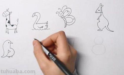 怎么画长颈鹿简笔画 一二三年级画长颈鹿？
