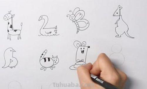 怎么画长颈鹿简笔画 一二三年级画长颈鹿？