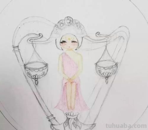 天秤彩铅画男生版怎么画 12星座画?