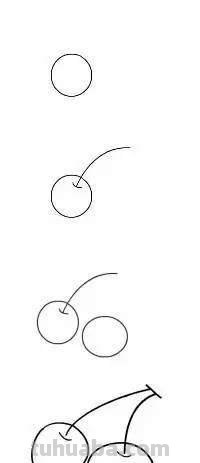 樱桃怎么画简笔画图片 樱桃的笔画？