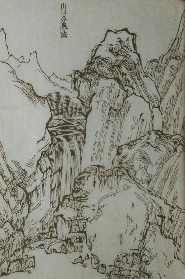 山水画15种画山泉瀑布波涛云海画法