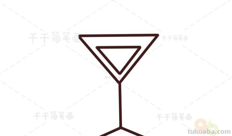 水杯怎么画简笔画图片 高脚杯彩铅画步骤？