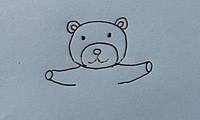 熊创意速写 敲门小熊怎样画？