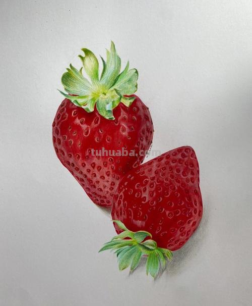 零基础也能画彩铅，教你画一颗草莓