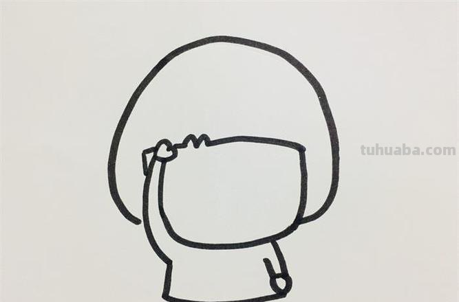 小学生怎么画简笔画 一年级男孩敬礼人物简画？