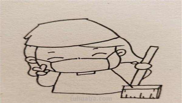 小学生怎么画简笔画 一年级男孩敬礼人物简画？