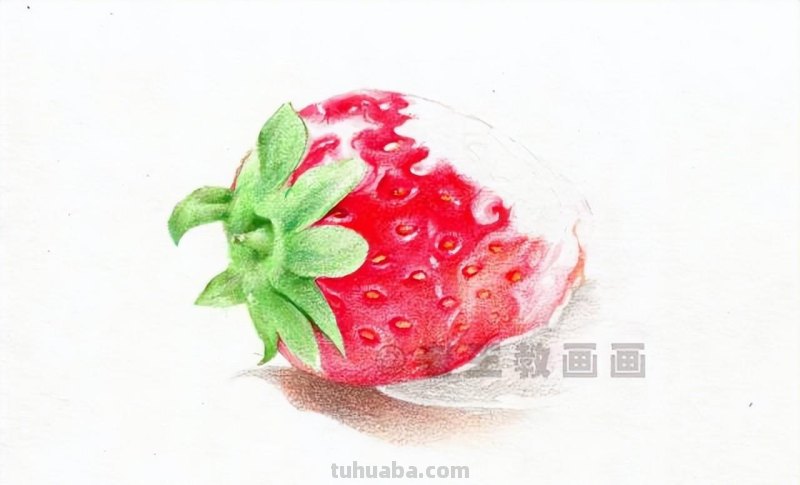 零基础也能画彩铅，教你画一颗草莓