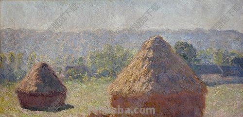 速写麦草堆 著名法国画家莫奈画麦草堆主要研究什么？
