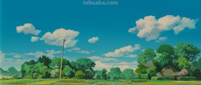 宫崎骏动漫中的那些风景插画，美得窒息