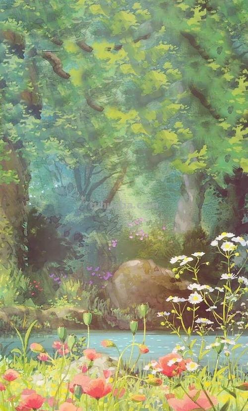 宫崎骏动漫中的那些风景插画，美得窒息