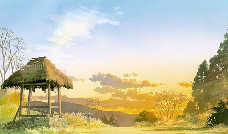 宫崎骏动漫中的那些风景插画，美得窒息