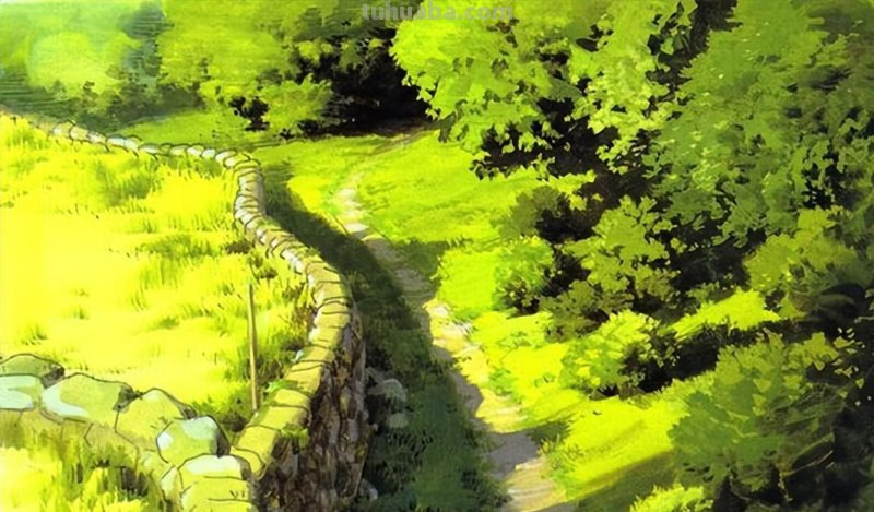 宫崎骏动漫中的那些风景插画，美得窒息
