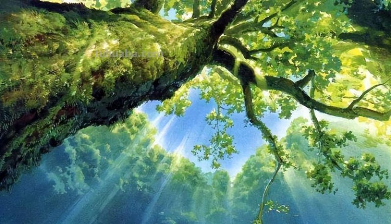 宫崎骏动漫中的那些风景插画，美得窒息