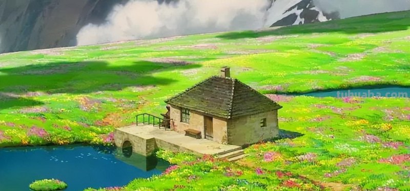 宫崎骏动漫中的那些风景插画，美得窒息