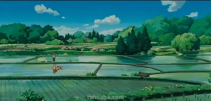 宫崎骏动漫中的那些风景插画，美得窒息