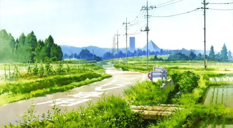 宫崎骏动漫中的那些风景插画，美得窒息