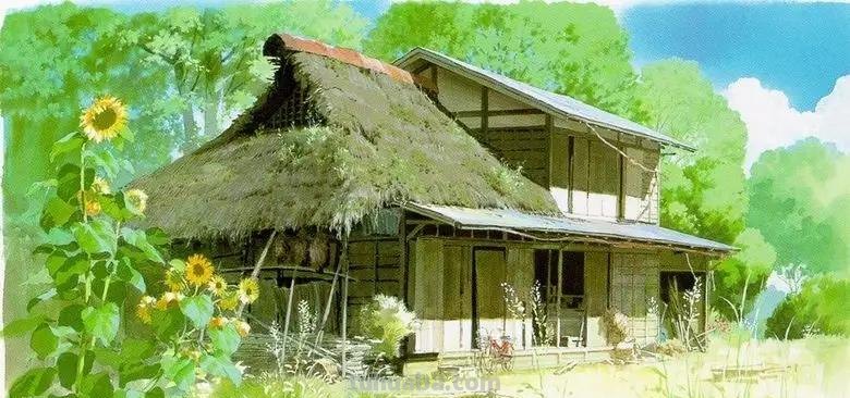 宫崎骏动漫中的那些风景插画，美得窒息