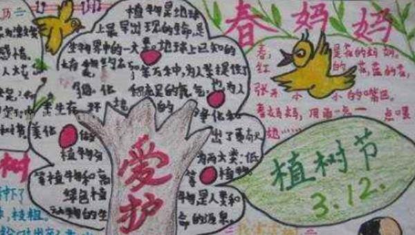 植树节的手抄报怎么画口红 5 植树节手抄报怎么做？