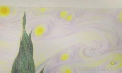 白天和黑夜彩铅画怎么画 日落，彩色铅笔绘画，详细步骤教程？