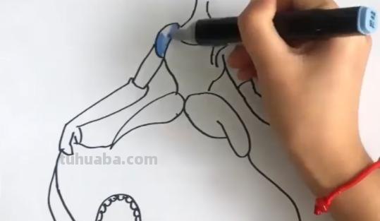 用彩铅画古风裙怎么画 儿童公主裙 古装画？