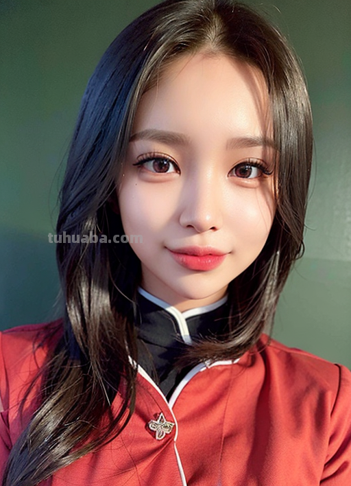 AI绘画红衣服打工妹