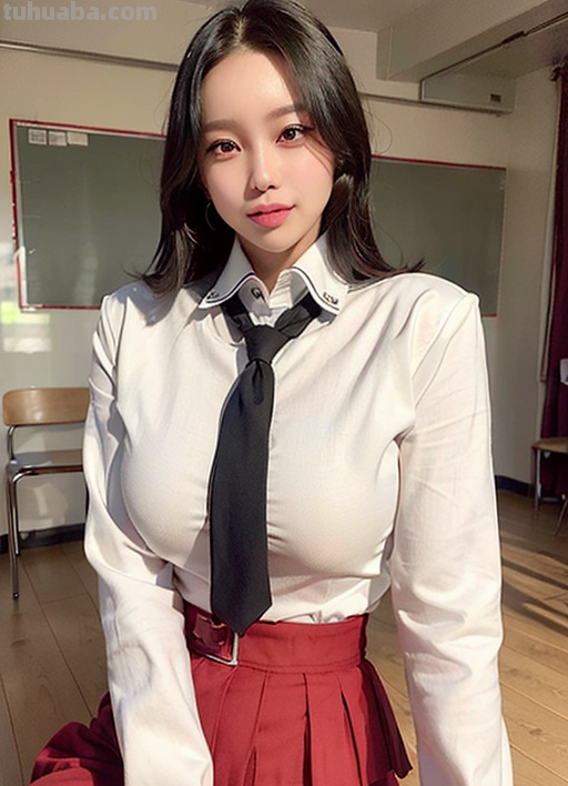 AI绘画红衣服打工妹
