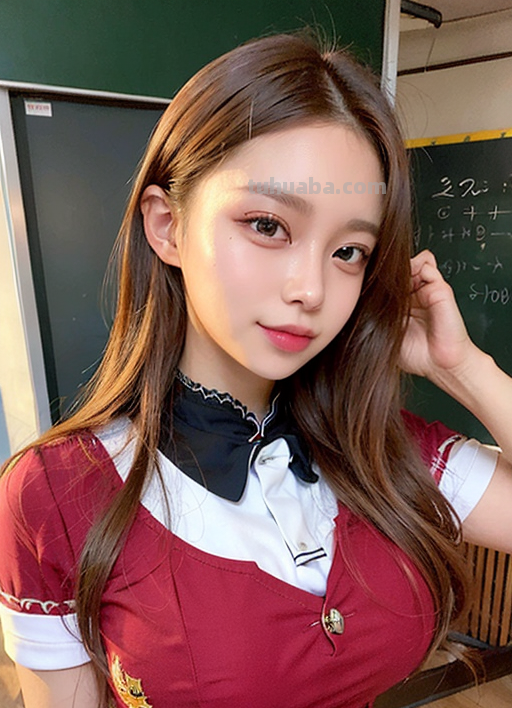 AI绘画红衣服打工妹