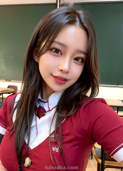 AI绘画红衣服打工妹