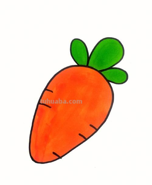 蔬菜怎么画简笔画图片 简笔画卡通胡萝卜的画法？